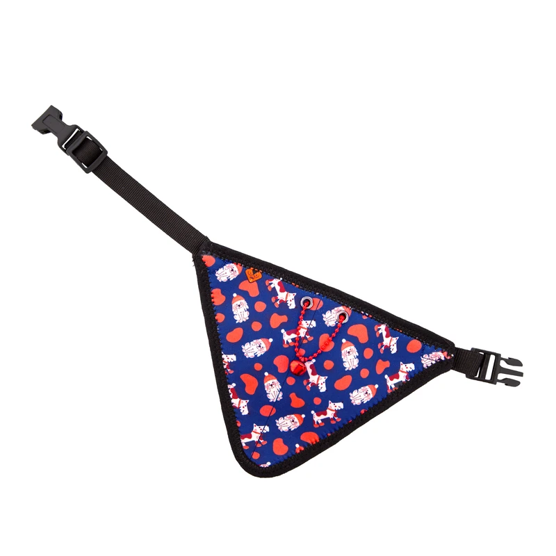 دستمال گردن سگ و گربه تادو طرح زنگوله دار کدD104 سایز XL