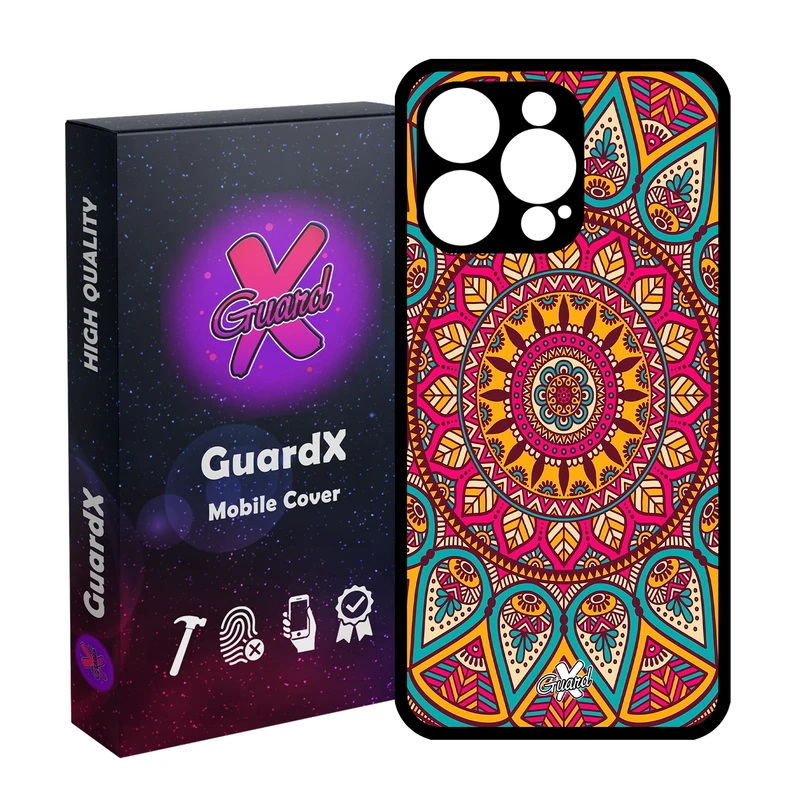 کاور گارد ایکس طرح Mandala مدل Glass10131 مناسب برای گوشی موبایل اپل iPhone 15 Pro Max