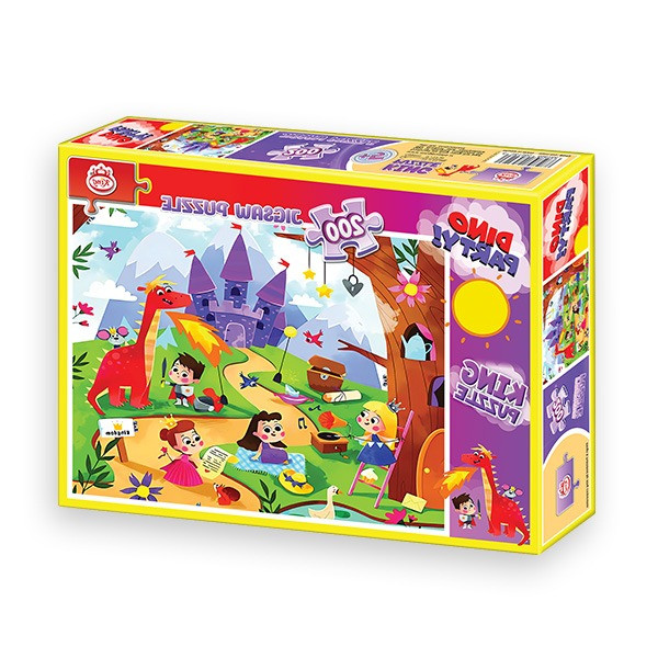 پازل 200 تکه کینگ مدل دینو Dino Party