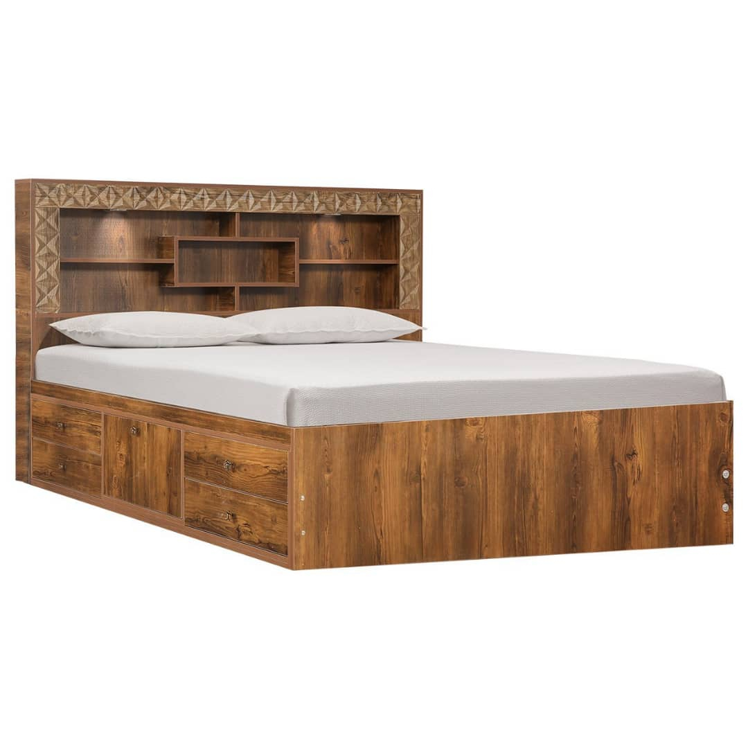تخت خواب دو نفره کد 2201 سایز 160x200 سانتی متر