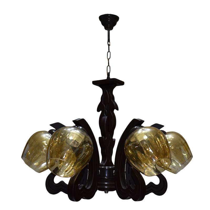 لوستر چشمه نور شش شعله کد G676/6-BR