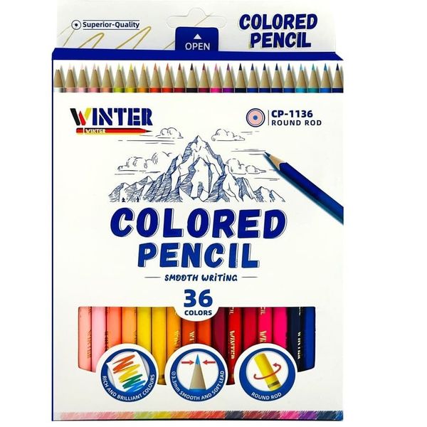 مداد رنگی 36 رنگ وینتر مدل امپراتور