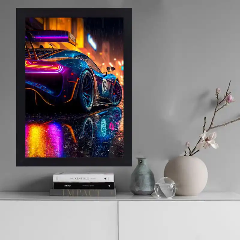 تابلو نوری گیم دکور طرح ماشین مدل game17