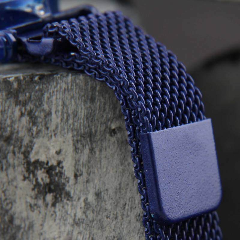 ساعت مچی دیجیتال زنانه مدل بند استیل حصیری کد WHW_266