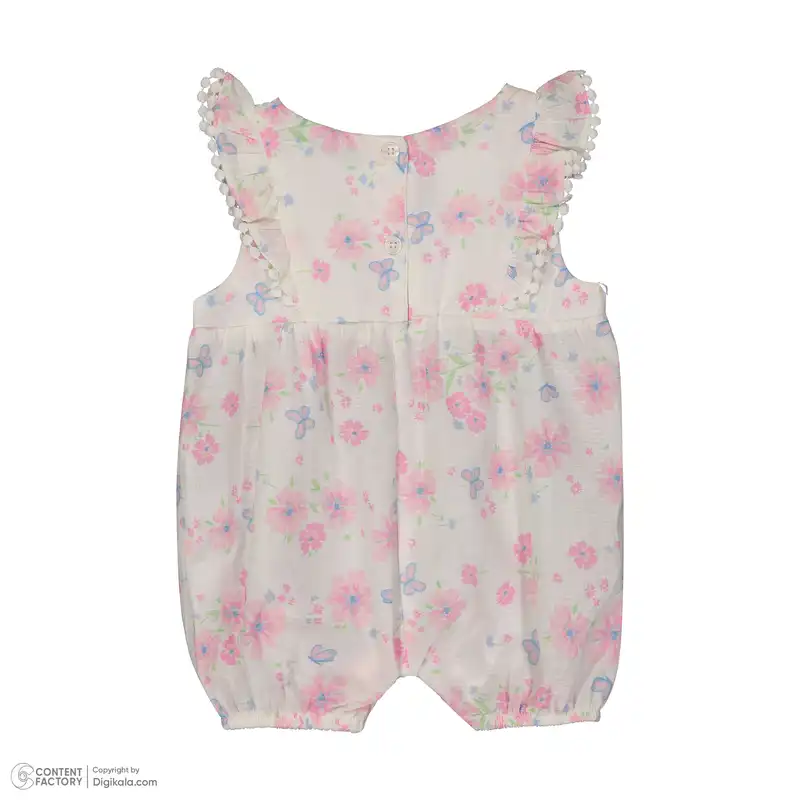 ست سرهمی و هدبند نوزادی دخترانه ایندیگو مدل 13153 رنگ سفید