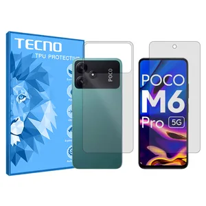 Tecno HyGEL model clear screen protector suitable for Xiaomi Poco M6 Pro 5G mobile phone with back protector