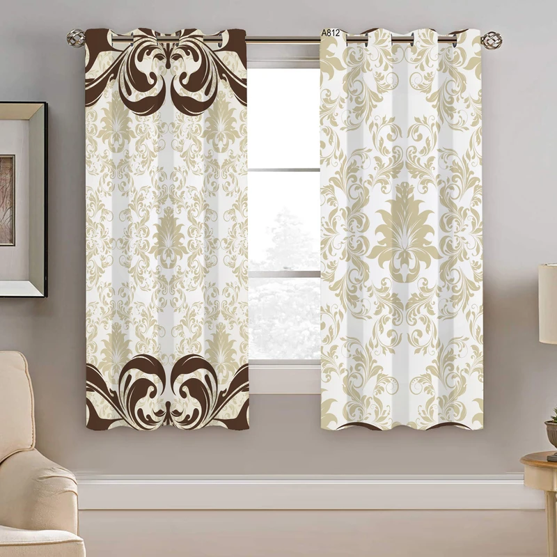 پرده نیروانا طرح سنتی مدل مخمل کد 4042 سایز 140×200 سانتی متر