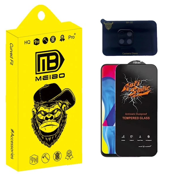 محافظ صفحه نمایش میبو مدل Antistatic Pro مناسب برای گوشی موبایل سامسونگ galaxy a10 به همراه محافظ لنز دوربین 3D 