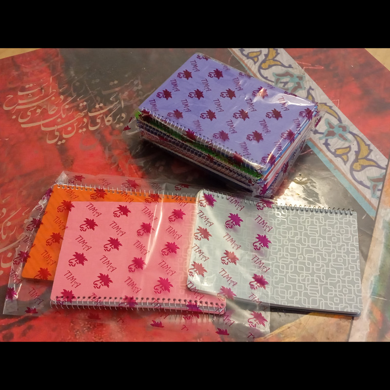 دفتر مشق 100 برگ تیما مدل آساک مجموعه 8 عددی