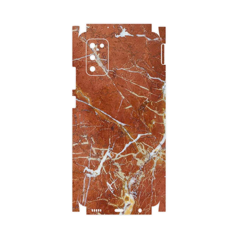 برچسب پوششی ماهوت مدل Red Marble-FullSkin مناسب برای گوشی موبایل سامسونگ Galaxy A02S