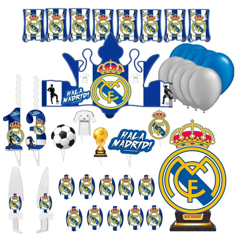 مجموعه 38 عددی تم تولد مدل فوتبالی طرح رئال مادرید کد 13