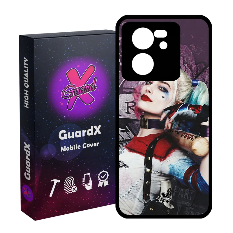 کاور گارد ایکس طرح Harley Quinn مدل Glass10235 مناسب برای گوشی موبایل شیائومی 13T/13T Pro/Redmi K60 Ultra