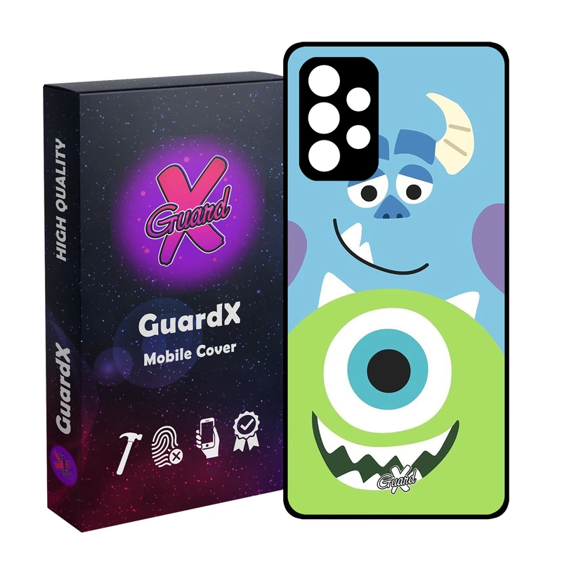 کاور گارد ایکس طرح هیولاها مدل Glass10389 مناسب برای گوشی موبایل سامسونگ Galaxy A52