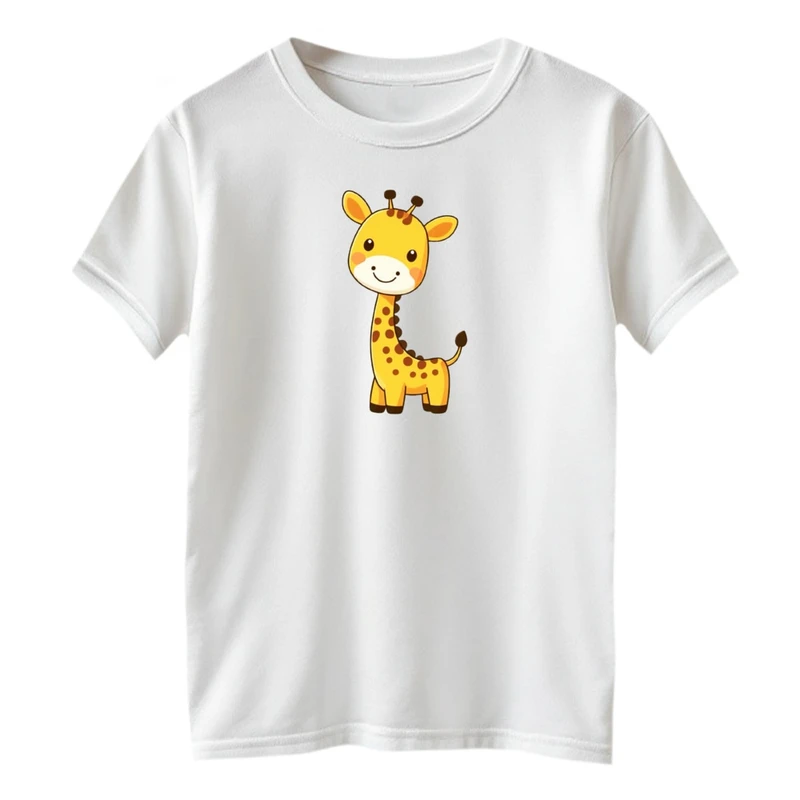 تی شرت آستین کوتاه بچگانه مدل زرافه کد01