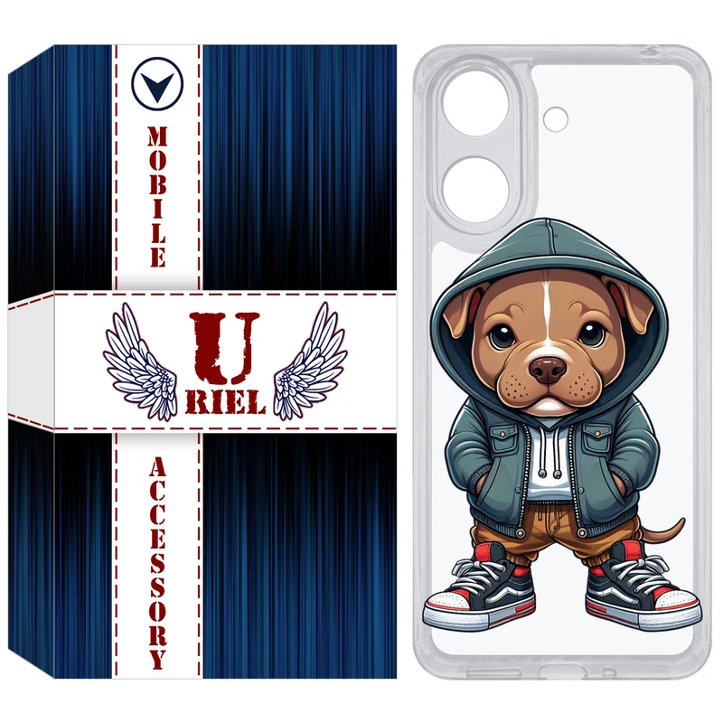 کاور یوریل مدل Clear کد 66 طرح سگ مناسب برای گوشی موبایل شیائومی Redmi 13C / Poco C65