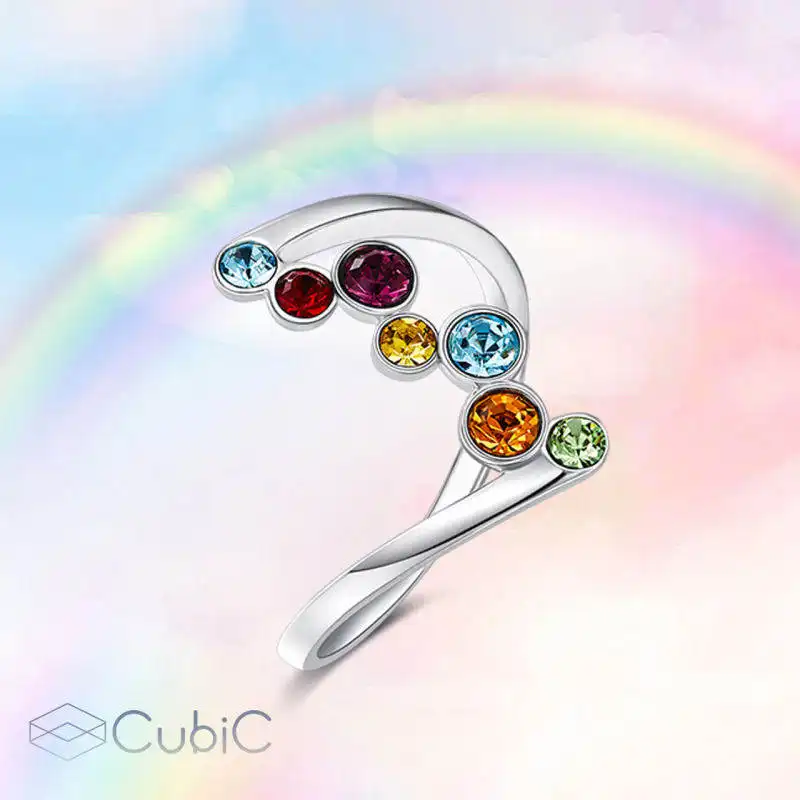 انگشتر نقره زنانه کوبیک مدل QR-0478-8