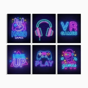 استیکر لپ تاپ و موبایل گوفی طرح گیمینگ مدل LVL Up مجموعه 6 عددی 
