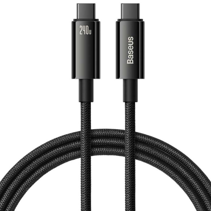 کابل تبدیل USB-C باسئوس مدل (TUNGSTEN (240W طول 1 متر کابل تبدیل USB-C باسئوس مدل (TUNGSTEN (240W طول 1 متر