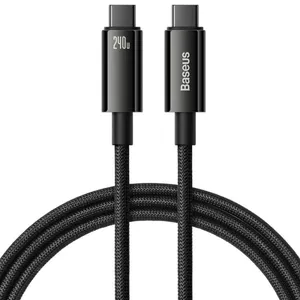 کابل تبدیل USB-C باسئوس مدل (TUNGSTEN GOLD (240W طول 3 متر