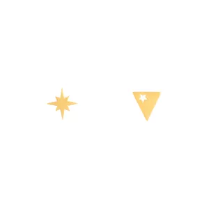 گوشواره طلا 18 عیار زنانه پرسته مدل مثلث و ستاره 
