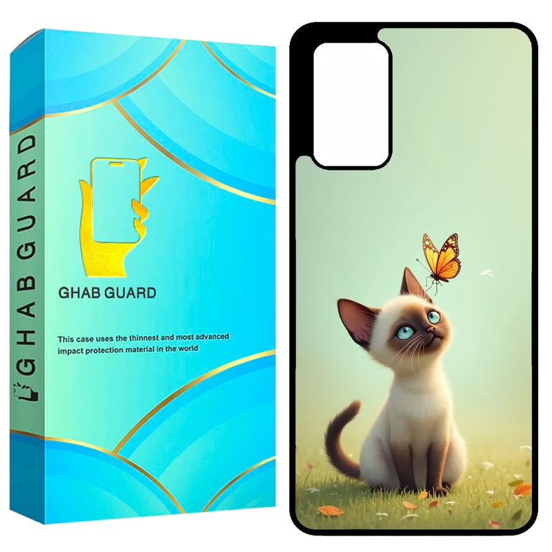 کاور قاب گارد طرح گربه مدل GCHPA72 مناسب برای گوشی موبایل سامسونگ Galaxy A72 4G