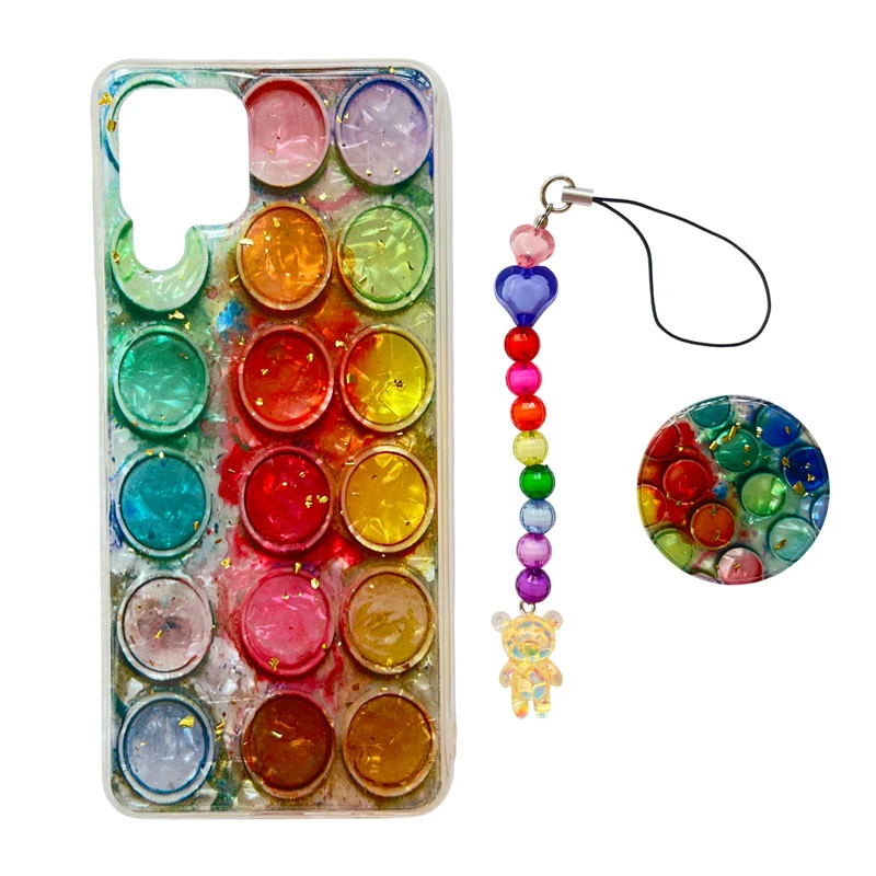 کاور مدل پالت کد A11876 مناسب برای گوشی موبایل سامسونگ Galaxy A22 4G به همراه پایه نگهدارنده و  بند آویز