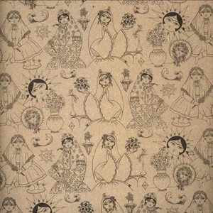 کاغذ کادو کرافت طرح دختر خورشید بسته 5 عددی