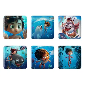 مگنت خندالو طرح انیمیشن پسر دلفینی Dolphin Boy کد 1726B مجموعه 6 عددی