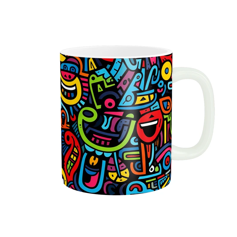 ماگ طرح نقاشی گرافیتی کد 56