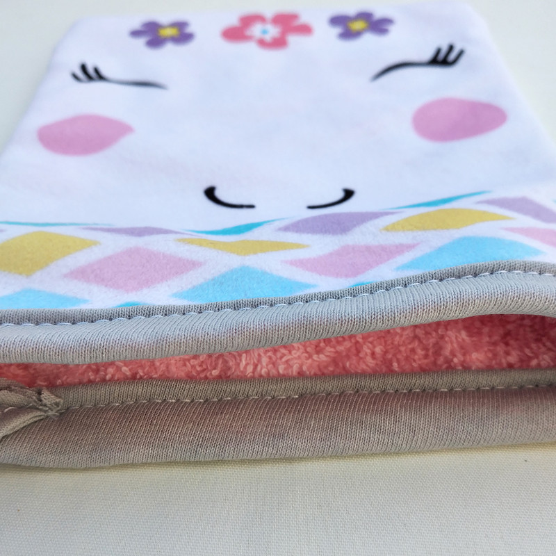 لیف حمام کودک مدل دولایه مخمل و حوله طرح یونیکورن