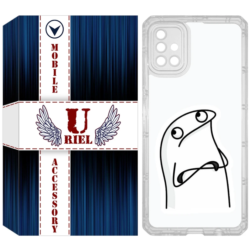 کاور یوریل مدل Clear کد 80 طرح کلافه مناسب برای گوشی موبایل سامسونگ Galaxy A51