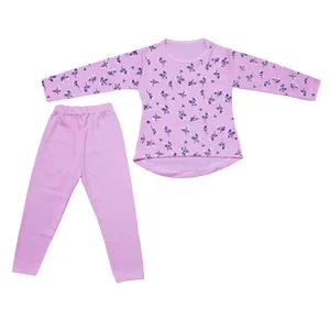 ست تی شرت استین بلند و شلوار دخترانه مدل 112