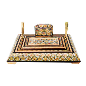 قلمدان خاتم کاری مدل اداری کد 20p15-2f4