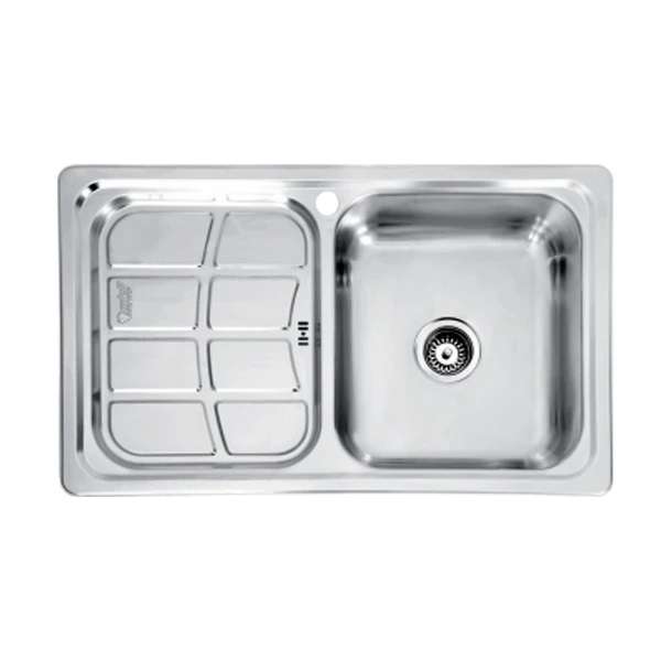 سینک ظرفشویی استیل توکار یک لگنه نگین الماس مدل SA-40