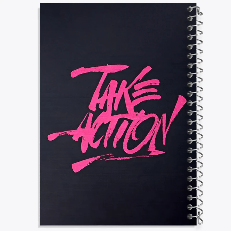 دفتر ژورنال نویسی 50 برگ خندالو مدل نقطه ای طرح Take Action کد F6389