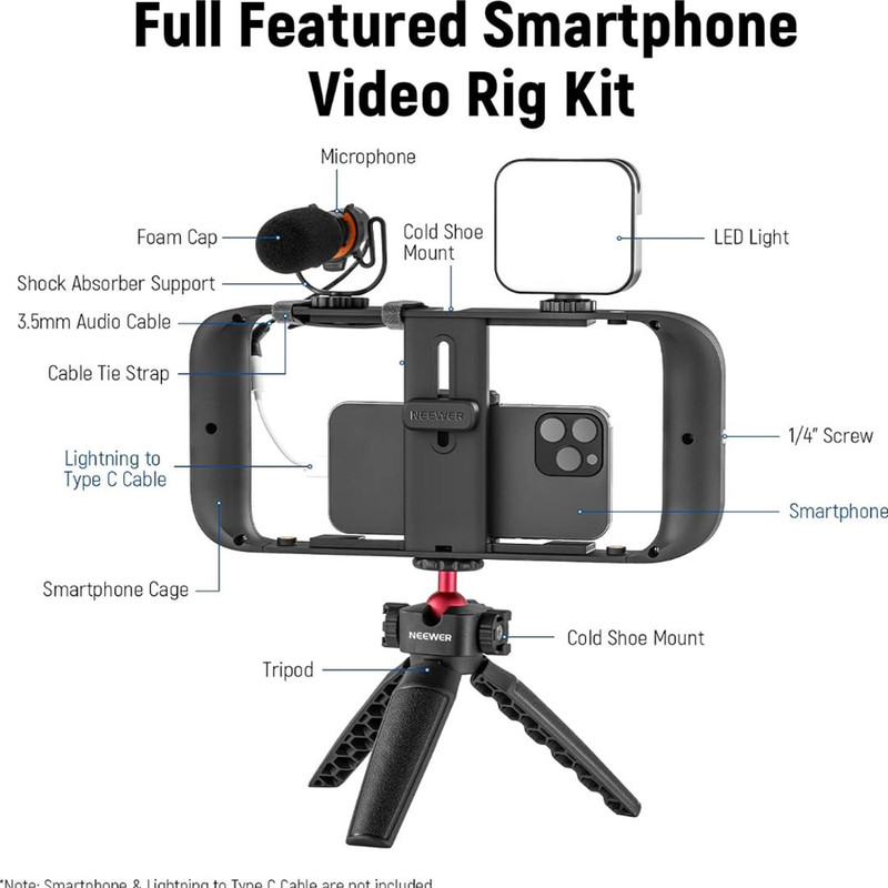 گیمبال و لرزشگیر موبایل نیویر مدل Video Making PA004