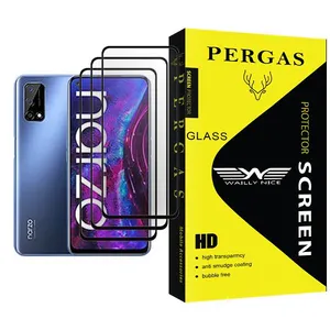 Waily Nice Pergas Glass MIX003 Screen Protector For Realme Narzo 30 Pro 5G Pack Of 3