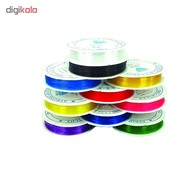 کش دستبند رنگی مدل الماس بسته 10 عددی