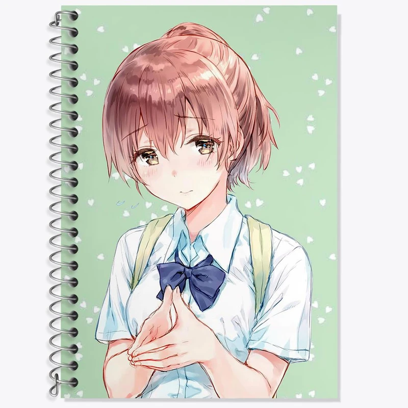 دفتر زبان 50 برگ خندالو مدل دو خط طرح شوکو نیشیمیا انیمه سایلنت ویس A Silent Voice کد 15786