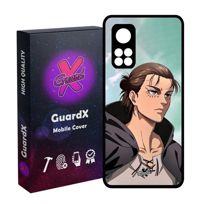 کاور گارد ایکس طرح Eren Yeager Anime مدل Glass10626 مناسب برای گوشی موبایل شیائومی Mi 10T / Mi 10T Pro