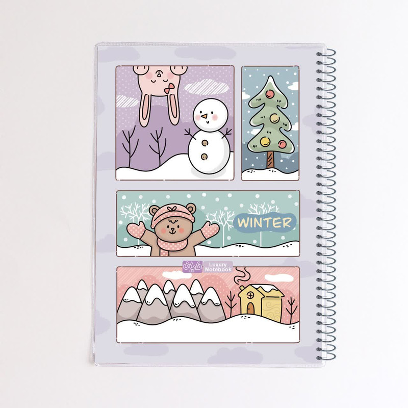 دفتر مشق ۵۰ برگ دایان مدل حاشیه دار کد ۶۴۹۴۲ بسته ۴ عددی