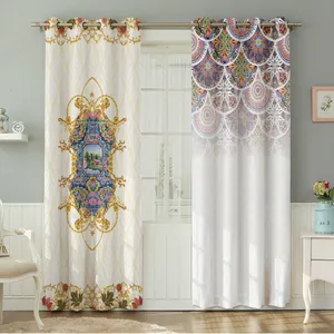 پرده نیروانا طرح  سنتی مدل مخمل کد 4539 سایز 140×280 سانتی متر