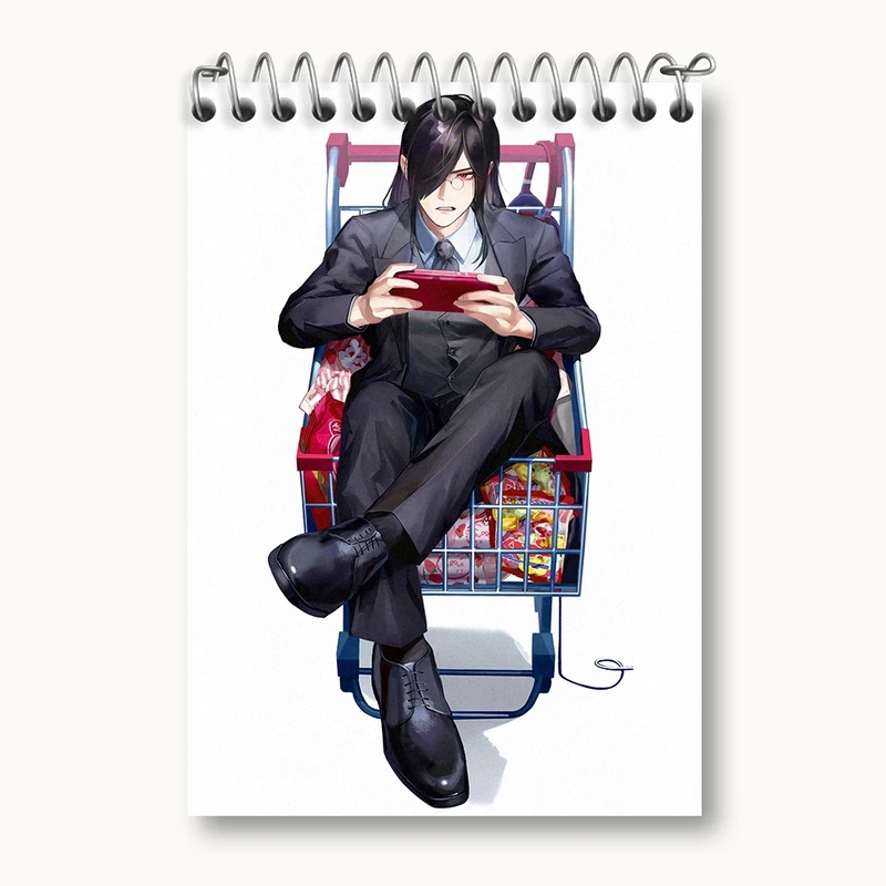 دفتر یادداشت 50 برگ خندالو مدل فانفیر انیمه اژدهای خدمتکار کوبایاشی کد 36294