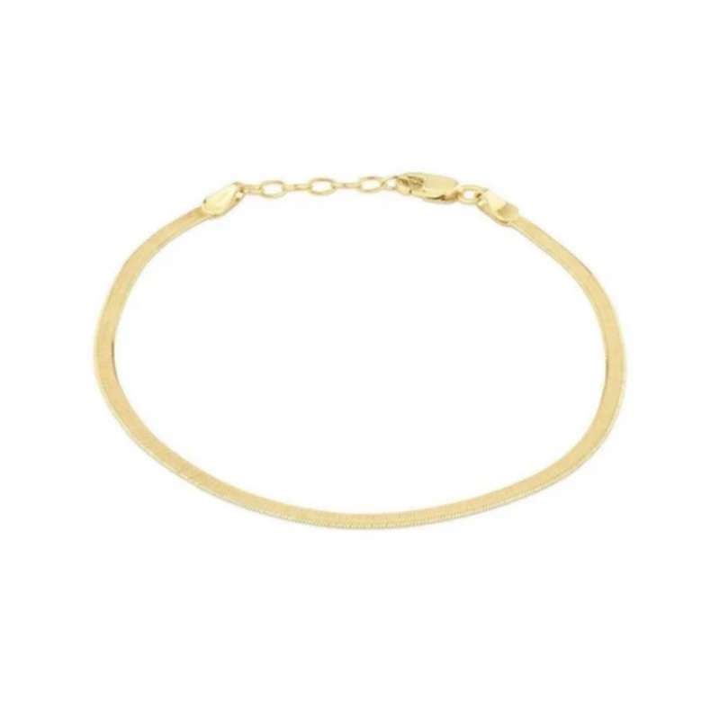 پابند طلا 18 عیار زنانه وی وی گلد گالری مدل هرینگبون کد 01 پابند طلا 18 عیار زنانه وی وی گلد گالری مدل هرینگبون کد 01