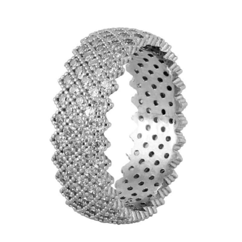 انگشتر نقره زنانه مدل نگین کد ۷