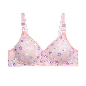 سوتین ساده زنانه آنی لوکس مدل بدون فنر طرح لبوبو کد 30201s