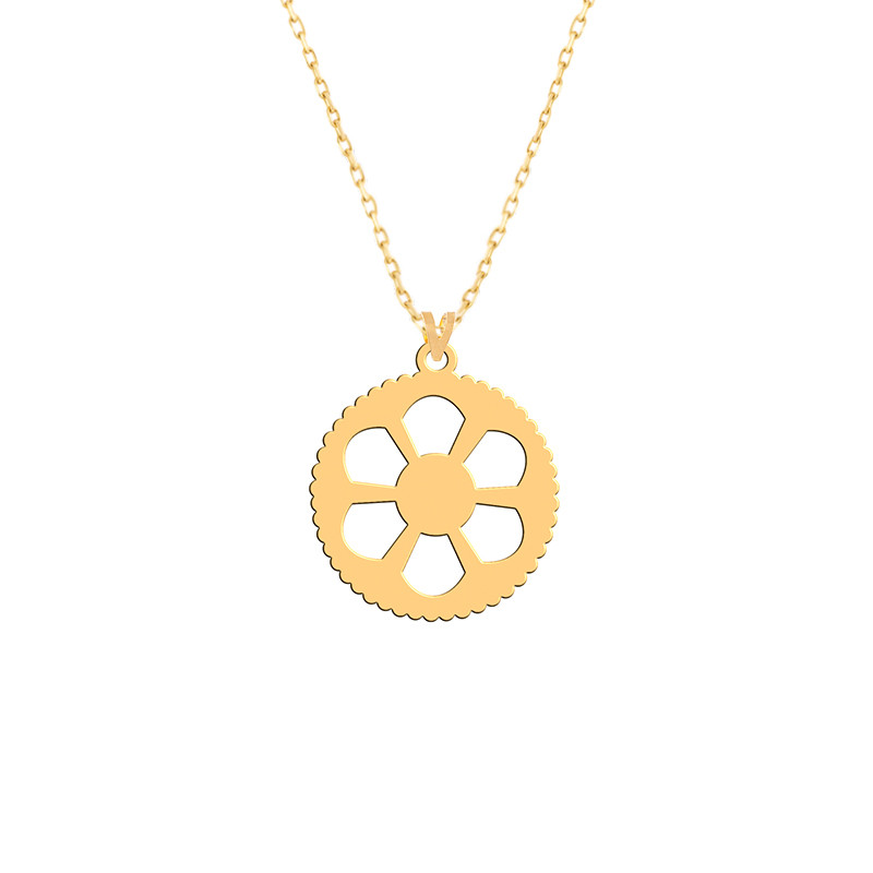 گردنبند طلا 18 عیار زنانه فرشته مدل اسلیمی WNLZ-000023