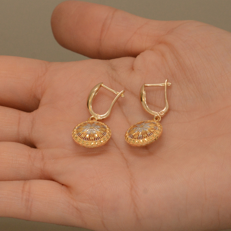 گوشواره کلیپسی طلا 18 عیار زنانه طلای مستجابی مدل حریر آوا کد S2 - 2