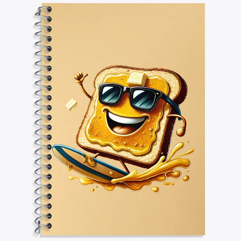 دفتر نت موسیقی 50 برگ خندالو طرح نان تست کیوت کد N5941