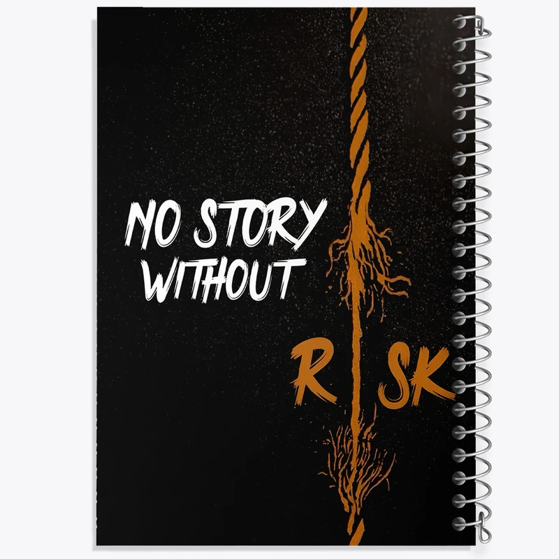 دفتر ژورنال نویسی 50 برگ خندالو مدل نقطه ای طرح No Story Without Risk کد N2635